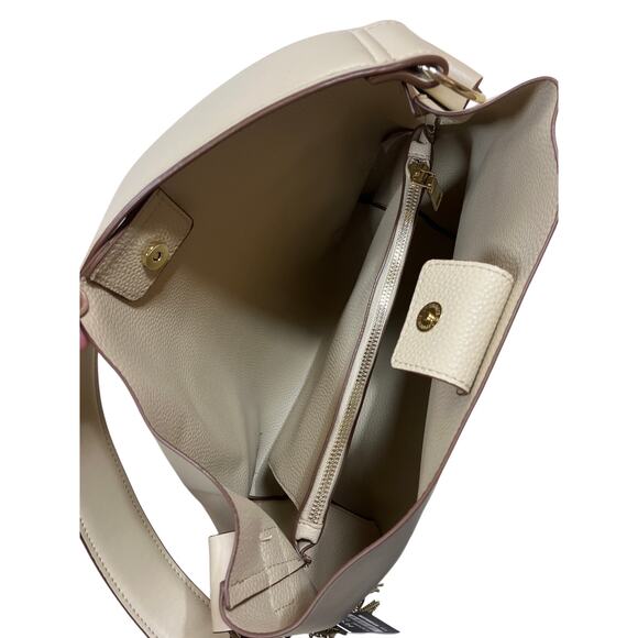 NWT Steve Madden NYC Cream Purse Handbag w/ Tassels & Charms | Dual Sided - Picture 4 of 5